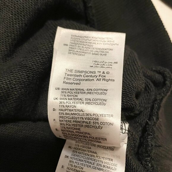 Adidas The Simpsons Homer Family Graphic Hoodie Black Sweater Hooded Mens Small - Picture 11 of 16